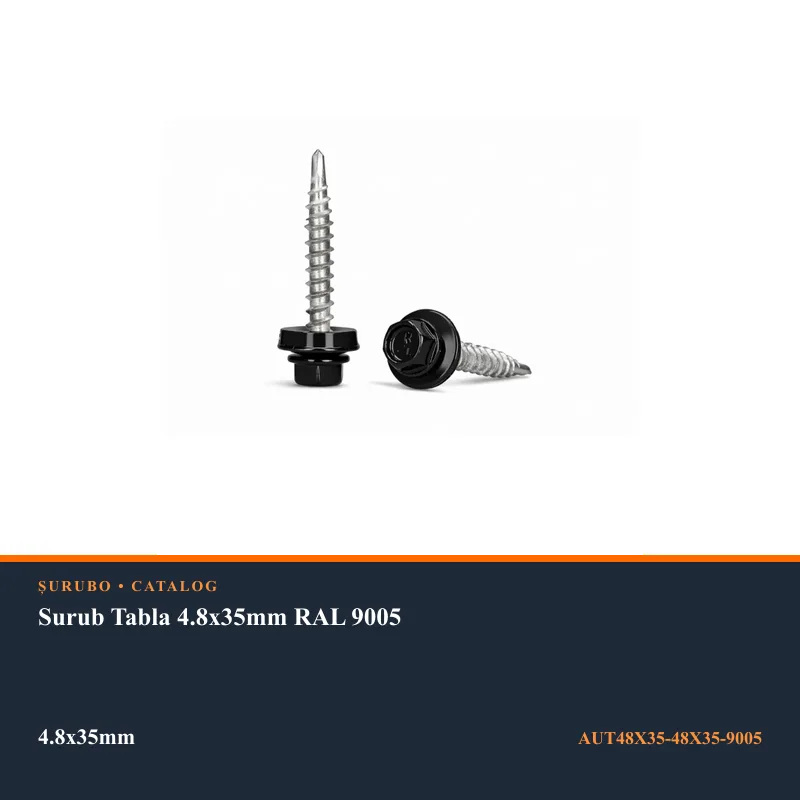Surub Tabla 4.8x35mm RAL 9005