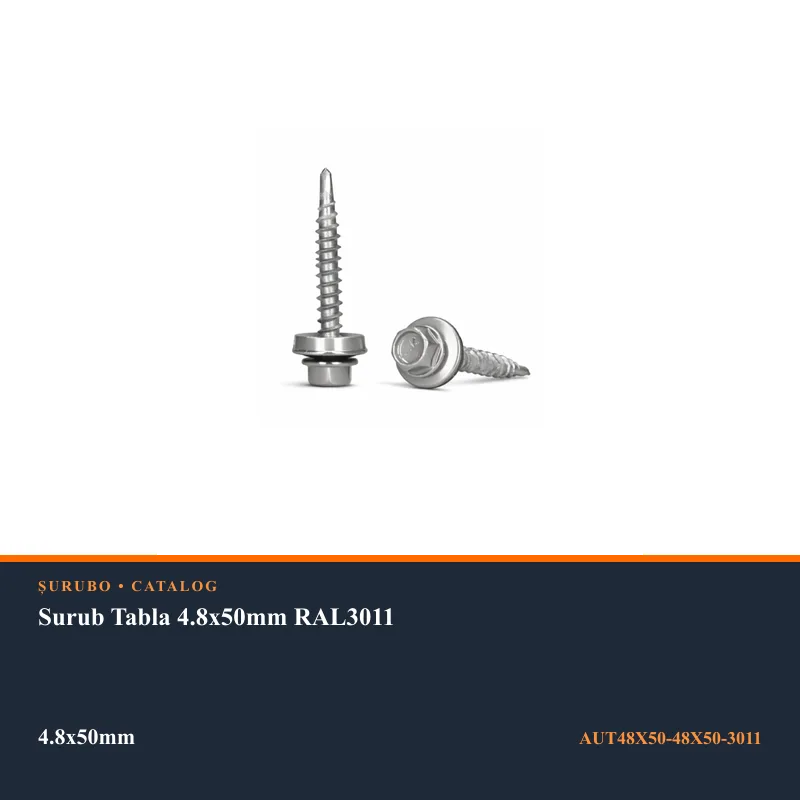 Surub Tabla 4.8x50mm RAL3011
